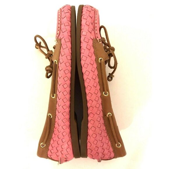Sperry Top Sider Pink Leather Boat Shoes Flats Comfort Loafers 6M Slip On Slide - Picture 6 of 11